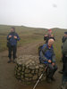  Group B - resting at base of Millenium Hill. Peter (sitting), Phil and John.
